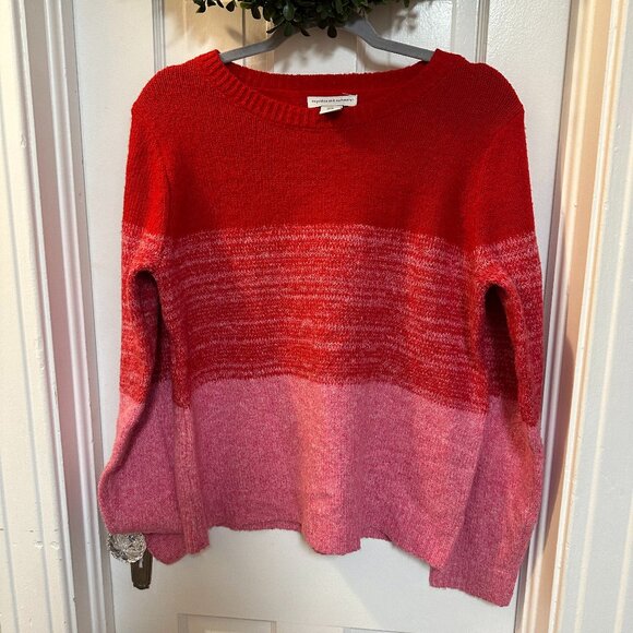 Cupcakes and Cashmere Women's Red and Pink Sweater-Size Medium - Picture 1 of 4